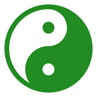 Yin Yang Decal (Green)